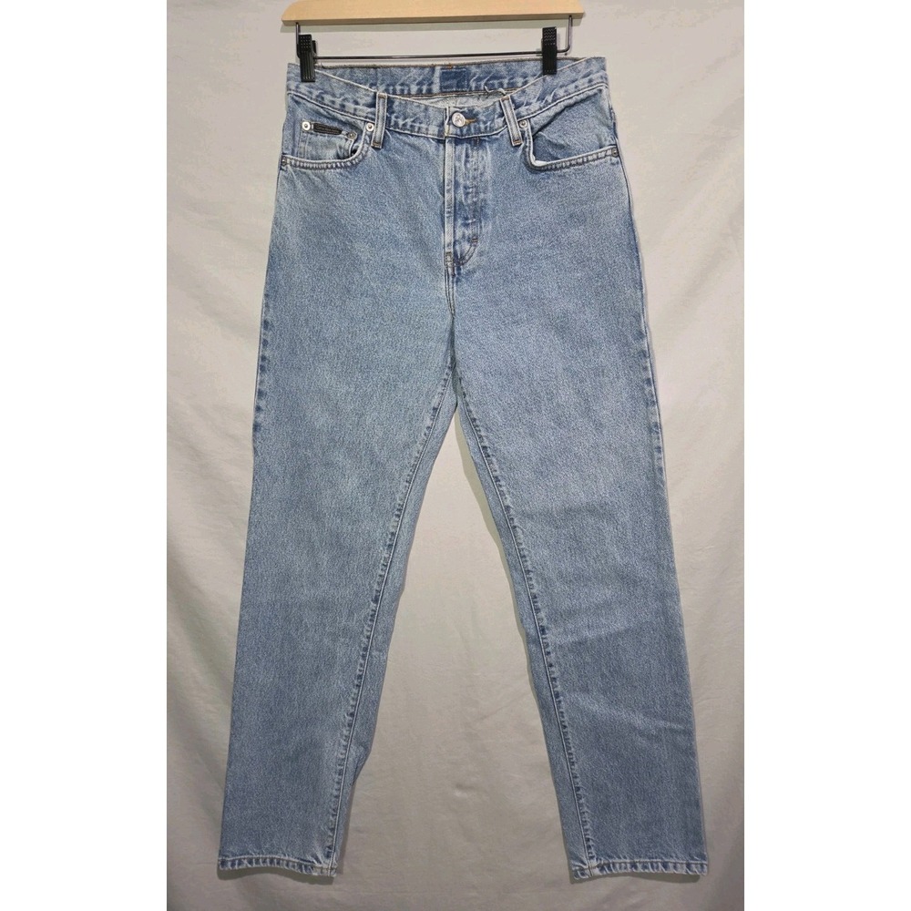 Y2K Calvin Klein Straight Leg High Rise Womens Stonewash Jeans Measure 30x32